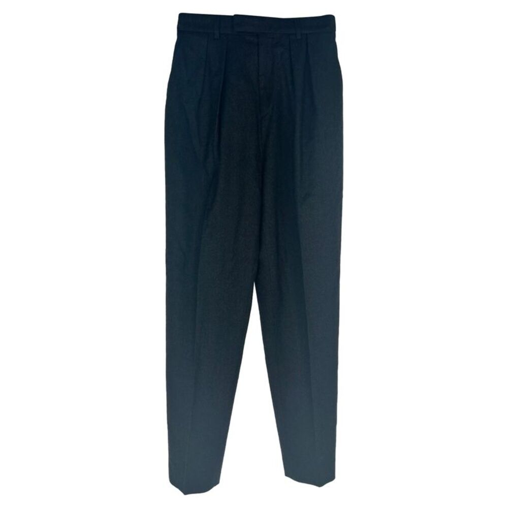 Celine Pleated Trousers in Black Wool